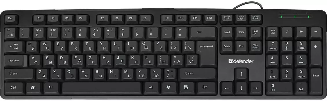 Defender Проводная клавиатура Next HB-440 RU,черный,полноразмерная USB Defender Next HB-440 (45440)