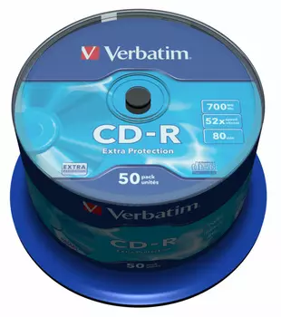 Диск CD-R Verbatim 700Mb 52x Cake Box (50шт) (43351)