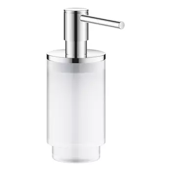 Дозатор жидкого мыла GROHE Selection, хром/прозрачный белый (41028000)
