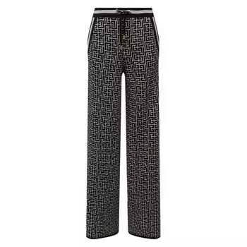 Брюки из шерсти и льна Balmain