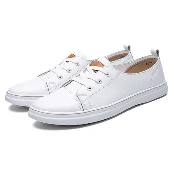 Fashion Round toed men s sneakers Comfortable anti slip flat bottom Youth Adult Outdoor Leisure activity walking men s White shoes 37 красный