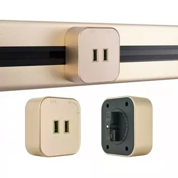 Трековая розетка USBx2 Arte Milano Am-track-sockets 380022TS/USBx2 Gold