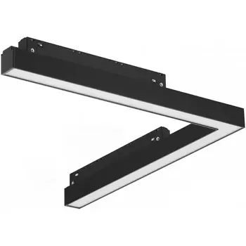 Трековый магнитный светильник угловой 48V iLedex Vision48/22 4822-013-L320-16W-110DG-3000K-BK