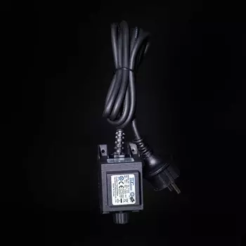 Трансформатор 9,6W для Силиконовых Нитей 24В, до LED, Провод Черный Каучук, IP65 Laitcom Cиликона 24В EA10-200L