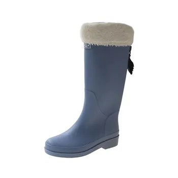 Durable Using Cheap Price New High-End Listing Fashion Fashion Rain Boots for Women 38-39Foot length(230mm) чёрный