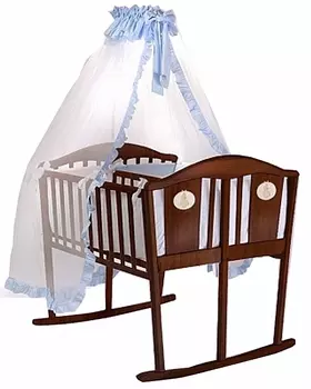 Люлька для двойни с матрасом Culla Gemellare Doppio Nidi Enchant, цвет - Noce/Walnut Орех