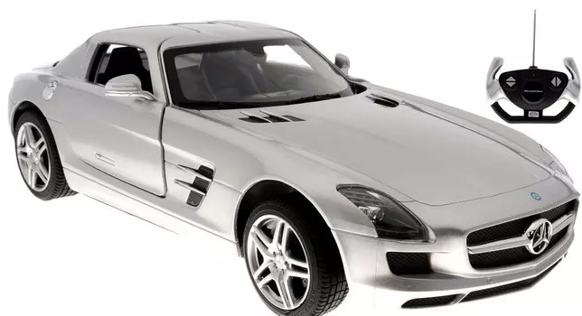 Машина на р/у - Mercedes-Benz SLS AMG, серебристый, 1:14