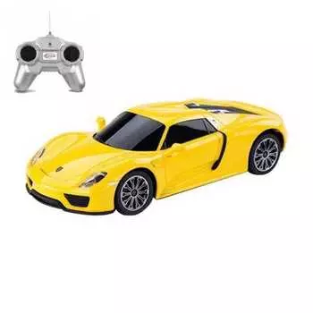 Машина на радиоуправлении 1:24 Porsche 918 Spyder, цвет желтый 40 MHZ