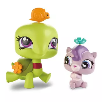 Littlest Pet Shop. Набор - Черепаха и котёнок, серия Стильные питомцы