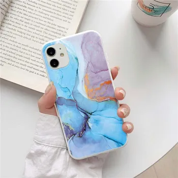 Матовые силиконовые чехлы для телефонов с мраморной трещиной для iPhone 12 13 Mini 11 Pro Max SE 2020 XS Max XR X 5 5S 6 6S 7 8 Plus, мягкий чехол iPhone12Mini 5.4