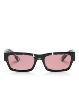 Prada Eyewear солнцезащитные очки в прямоугольной оправе, черный
