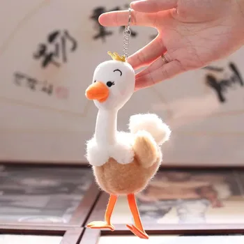 Ostrich Cute Fashion Pendant Plush Toy Doll Cute Cartoon Bag Pendant Keychain Clothing Accessories Creative Gifts Decor розовый