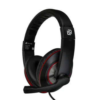 Проводная гарнитура Oklick HS-L390G DRAGON, 2xJack 3.5mm, черный/красный (JD-728S)