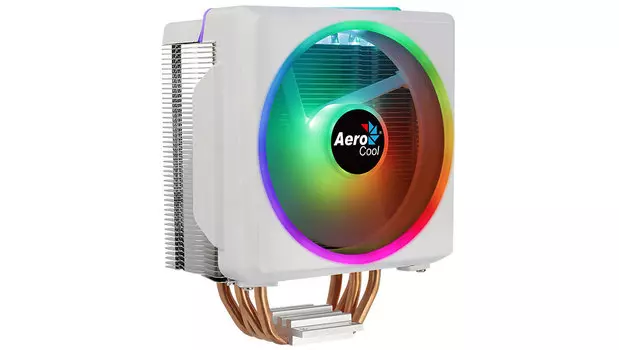 Кулер для процессора Aerocool Cylon 4F WH для Socket 775/115x/1200/2011/2011-3/2066/AM2/AM2+/AM3/AM3+/FM1/AM4/FM2/FM2+, 1800rpm, 26 дБА, 145 Вт, 4-pin PWM, Al, ARGB (Cylon 4F WH ARGB PWM 4P)