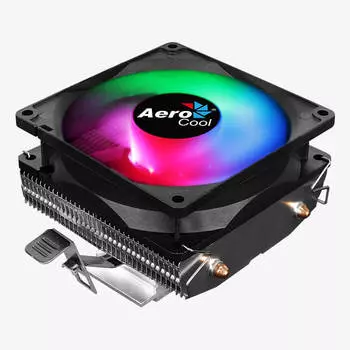 Кулер для процессора Aerocool Air Frost 2 для Socket 775/115x/1200/AM2+/AM3/AM3+/FM1/AM4/FM2/FM2+, 90 мм, 1800rpm, 25.7 дБА, 110 Вт, 3-pin, Al, RGB (AIR FROST 2 FRGB 3P)