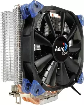 Кулер для процессора Aerocool Verkho 4 для Socket 775/115x/1200/1356/1366/2011/2011-3/AM2/AM2+/AM3/AM3+/FM1/FM2/FM2+, 120 мм, 2000rpm, 27 дБА, 135 Вт, 4-pin PWM, Al