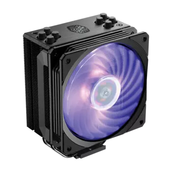 Кулер для процессора COOLERMASTER Hyper 212 RGB Black Edition для Socket/115x/1200/1356/1366/1700/1851/2011/2011-3/2066/AM2/AM2+/AM3/AM3+/FM1/AM4/FM2/FM2+, 120 мм, 2000rpm, 30 дБА, 150 Вт, 4-pin PWM, Al+Cu, RGB (RR-212S-20PC-R2)