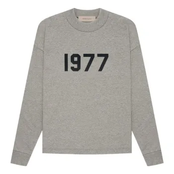 Футболка Fear of God Essentials SS22 Long Sleeve T-Shirt 1977 'Dark Oatmeal' FOG-SS22-926, серый
