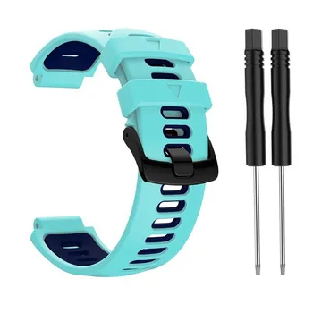 Сменный силиконовый ремешок со стальной пряжкой для Garmin Forerunner 735xt/220/230/235 4