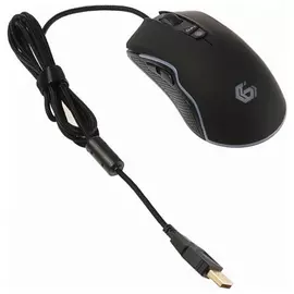 Мышь проводная игровая Gembird Mg-700, Usb, 6 кнопок + 1 колесо-кнопка, подсветка, черная
