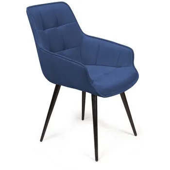 Стул Top Concept Capri поворотный 360 градусов, бархат синий 29 / опора конус