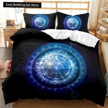 Комплект постельного белья Star Duvet Cover Set Bohemian Star Arrays Astronomical Constellation Double Queen King Size Polyester Qulit Cover EU single(135x200cm)
