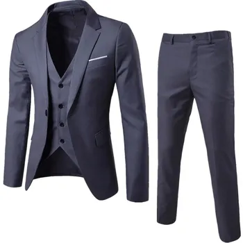 B6335 Новый мужской костюм Формальный костюм-двойка Slim Fit Деловой костюм для жениха Шафер Свадебная работа Мужской корейский костюм Мужская рабочая одежда