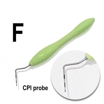 1 piece Dental Periodontal Probe with Scaler Dental Explorer Instrument Tool Dentist Endodontic Tool Stainless Steel CPI probe 1 piece E silicone