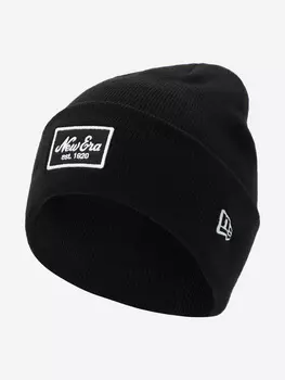 Шапка New Era Essential Cuff Knit, Черный, размер Без размера