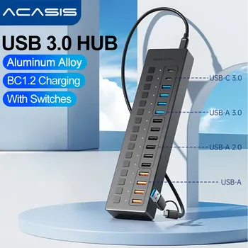 USB-разветвитель Acasis USB 3,0, 5 Гбит/с, 16 портов