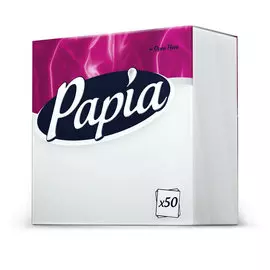 Салфетки бумажные 24*24см Papia 3-х сл. 50шт