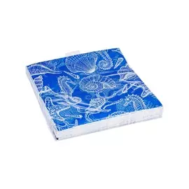 Салфетки трехслойные 33*33см 20шт МОРЕ Kukina Raffinata 102089