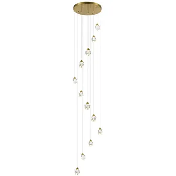 Подвесной светильник ST Luce Cascato SL6114.203.12 Золотистый/Прозрачный LED 12*3W 3000K