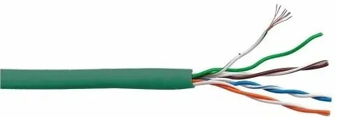 Кабель витая пара U/UTP 5 кат. 4 пары Lanmaster LAN-5EUTP-HFLT-GN нг(А)-HFLTx, зеленый, 305м в кат.