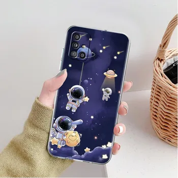 Прозрачный чехол Butterfly Moon для Samsung Galaxy A52 A12 A51 A32 A21s A71 A32 A22 A50 A70 A31 A72 5G Phone Cover Samsung A53 5G