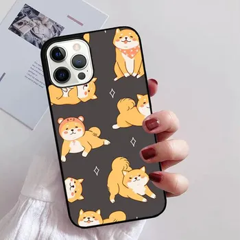 Чехол для телефона с милым рисунком Шиба-ину для iPhone 11, 12, 13, 14 Pro Max mini XR XS SE 2020, 6, 7, 8 Plus, Samsung S21 S22, Fundas iPhone 6plus