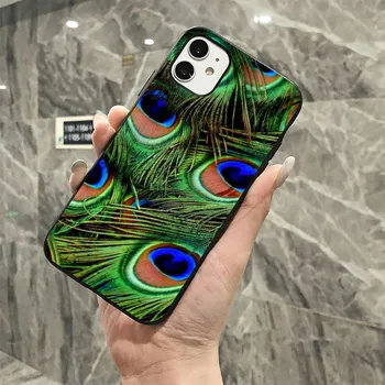 Чехол для телефона MaiYaCa с павлиньим пером для iPhone 11 12 13 mini pro XS MAX 8 7 6 6S Plus X 5S SE 2020 XR iphone 5 5s SE
