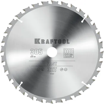 Пильный диск Kraftool Fast, 305 мм x 30 мм по дереву, быстрый рез, 32T, 1 шт. (36950-305-30)
