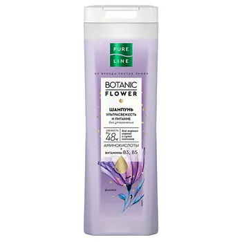 ЧИСТАЯ ЛИНИЯ PURE LINE Шампунь Ультрасвежесть и питание Botanic Flower 400