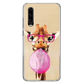 Giraffe Anime Cute Cover Phone Case For Huawei P30 P20 P10 P40 P50 Pro Mate 20 40 30 10 Lite Popular Fundas Art Gift Coque Huawei P30
