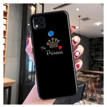 Cute King Queen Crown Soft Case For Xiaomi Redmi Note 11 Pro Note 10 Pro Note 9 Pro 10S 9S 8T 9A 9C 9T Cover Redmi 7A