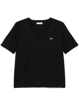 Футболка с V-образным вырезом Lacoste, черный