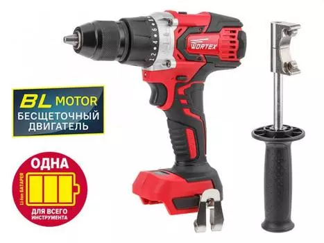 Аккум. дрель-шуруповерт WORTEX BD 2030 Dli в кор. ALL1 (18.0 В, БЕЗ АККУМУЛЯТОРА И ЗУ, 2 скор., 80 Нм, шурупы до 10 мм) (BD2030Dli0029)