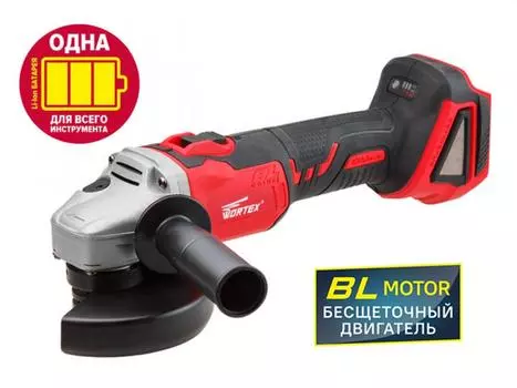 Аккум. углошлифмашина WORTEX CAG 1812 E в кор. (CAG1812E00029)