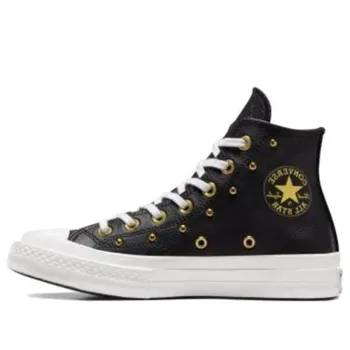 Кроссовки chuck 70 hi 'black white gold metallic' Converse, черный