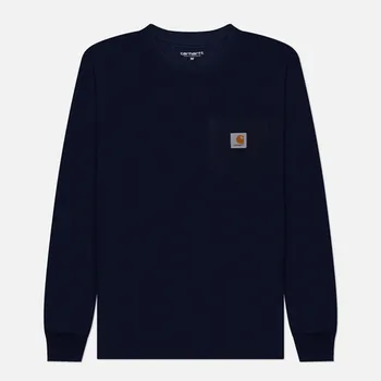 Мужской лонгслив Carhartt WIP Pocket Logo, цвет синий, размер XL