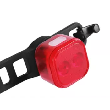 Фонарь велосипедный GACIRON W07R, задний, 2 светодиода, угол 300°, Li-ion 200 mA, USB, красный, W07R