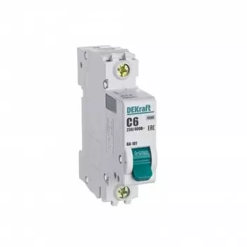 Выключатель автоматический Systeme Electric BA-101 DEKraft однополюсный (1P/1П) 2А C 4.5кА (11002DEK)
