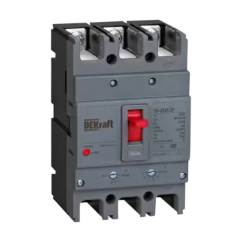 Выключатель автоматический Systeme Electric BA-333А DEKraft трехполюсный (3P/3П) 250А 35kA (28123DEK)