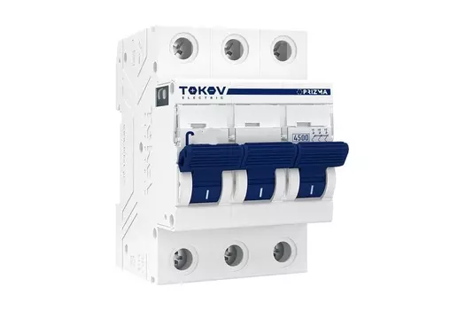Выключатель автоматический TOKOV ELECTRIC TKE-PZ45-MCBI-3-16-C трехполюсный (3P/3П) 16А C 4.5кА (TKE-PZ45-MCBI-3-16-C)